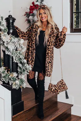 Influencer Life Plush Leopard Coat