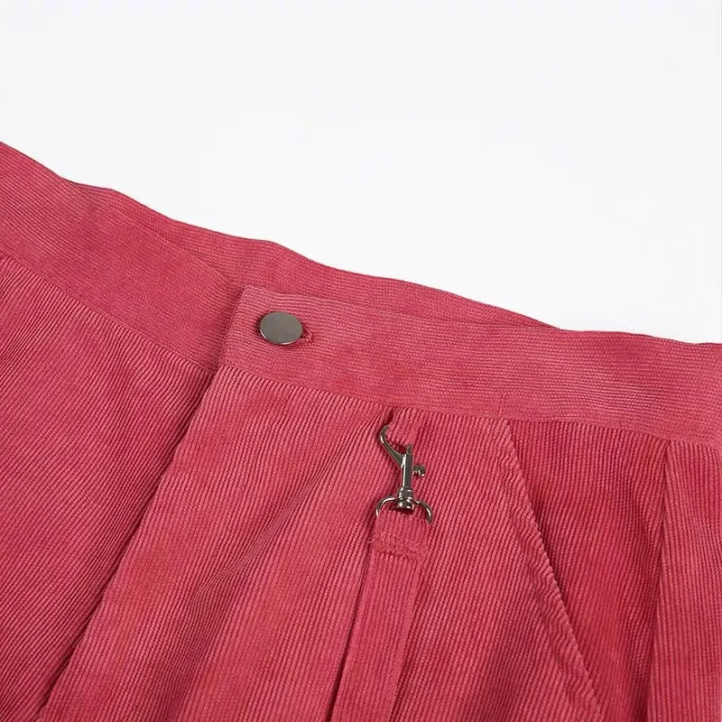 INS STREET FASHION CORDUROY POCKET PANTS BY53001