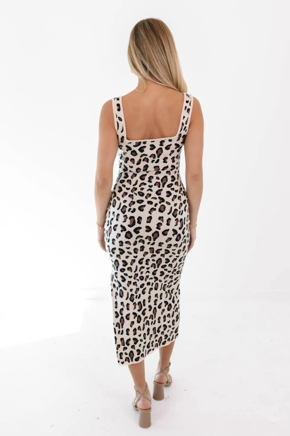 Into The Night Midi Dress - Leopard