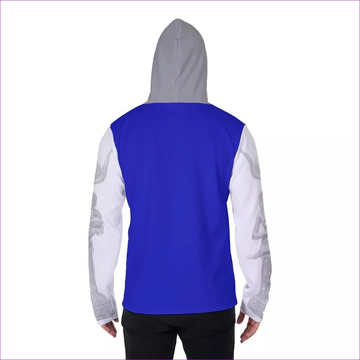 Isis Men's Pullover Hoodie With Mask - Blue