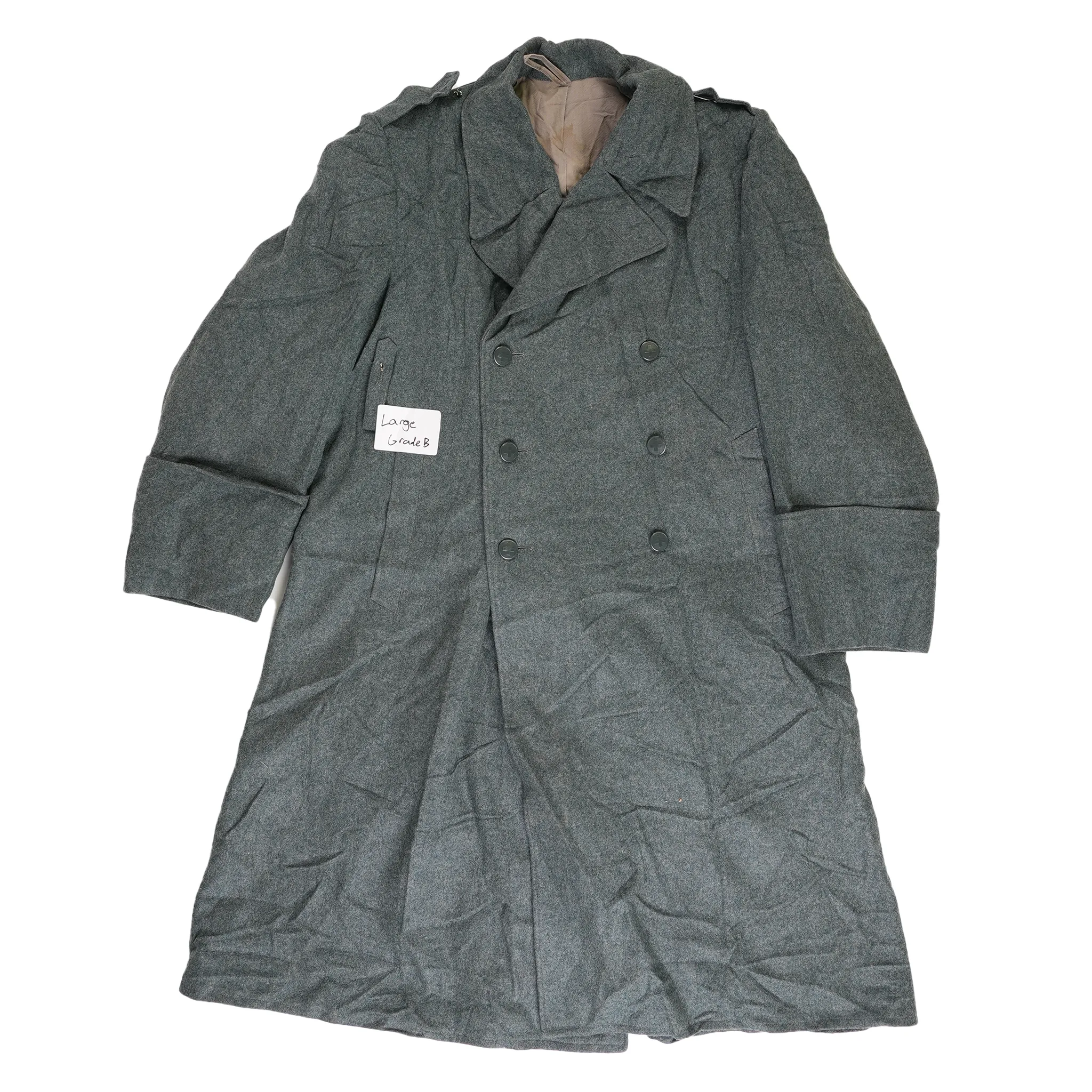 Issued Swiss Grey Wool Greatcoat (Plastic Buttons)