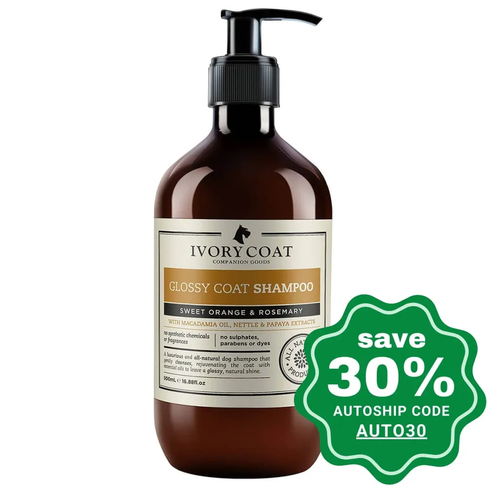 Ivory Coat - Glossy Coat Shampoo for Dog - Sweet Orange & Rosemary - 500ML (min. 2 Bottles)