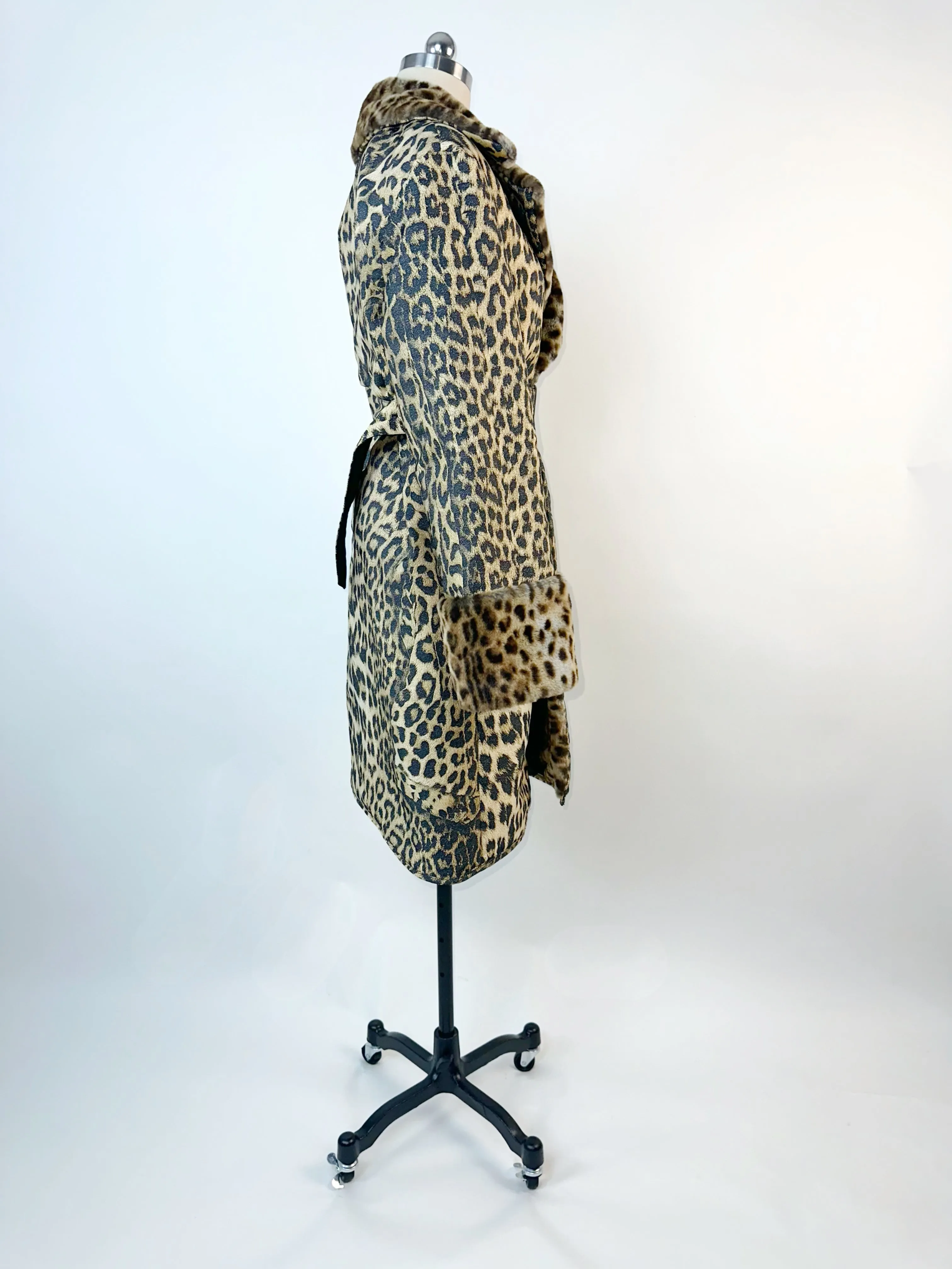 Jean Paul Gaultier FW 2019 Leopard Faux Fur Printed Coat