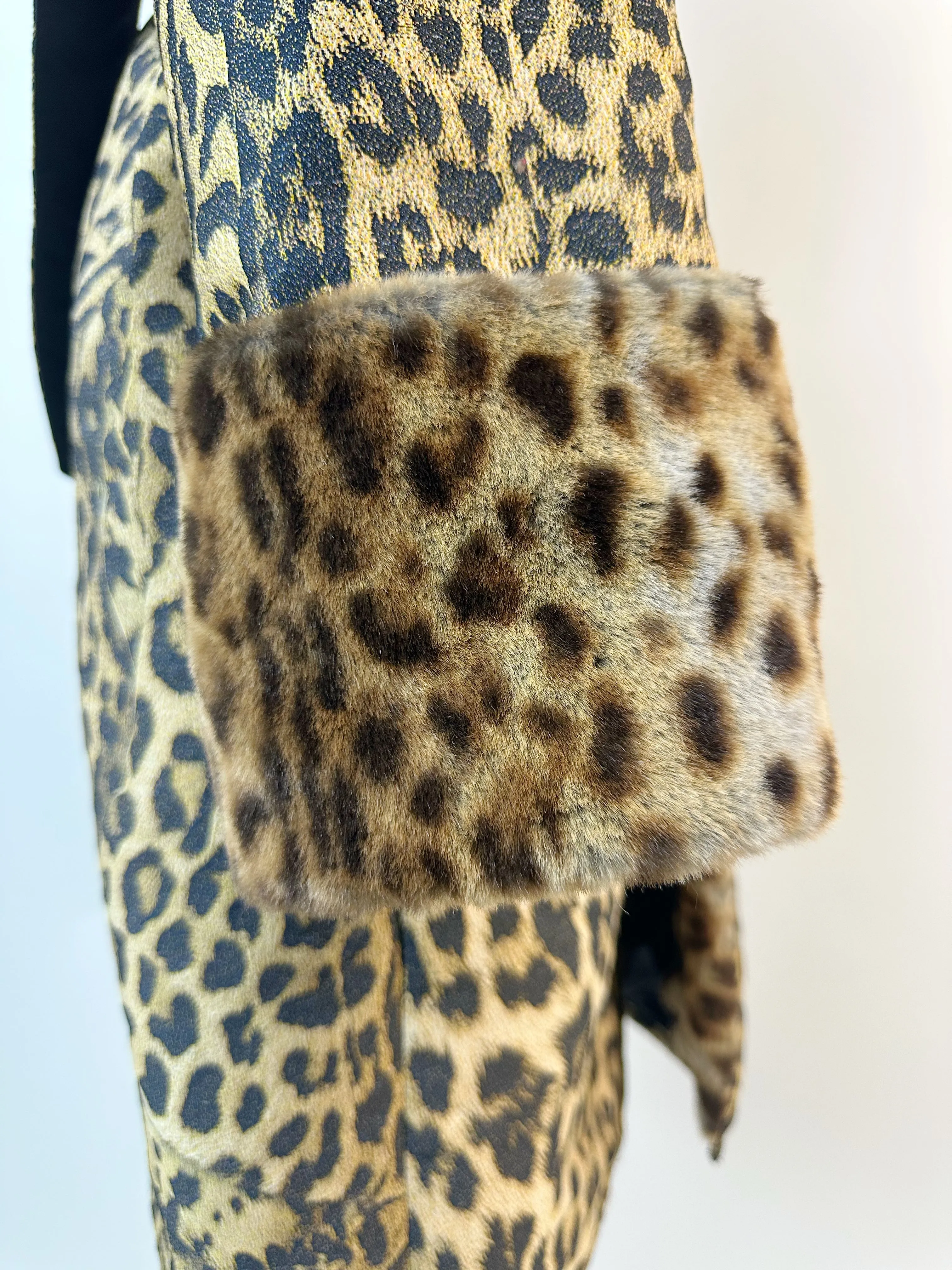 Jean Paul Gaultier FW 2019 Leopard Faux Fur Printed Coat