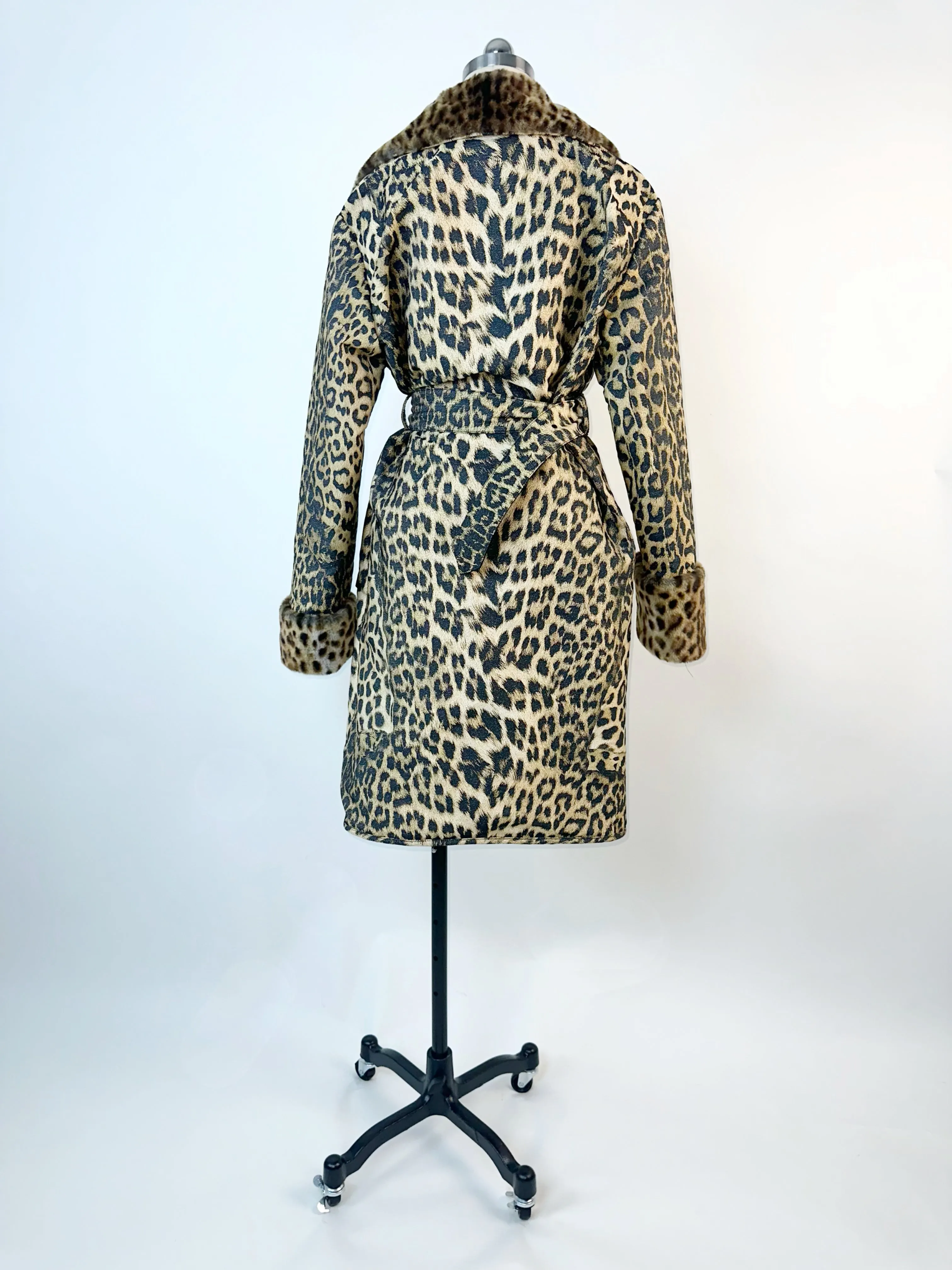 Jean Paul Gaultier FW 2019 Leopard Faux Fur Printed Coat