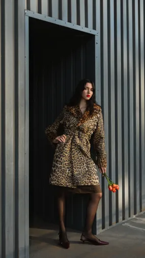 Jean Paul Gaultier FW 2019 Leopard Faux Fur Printed Coat