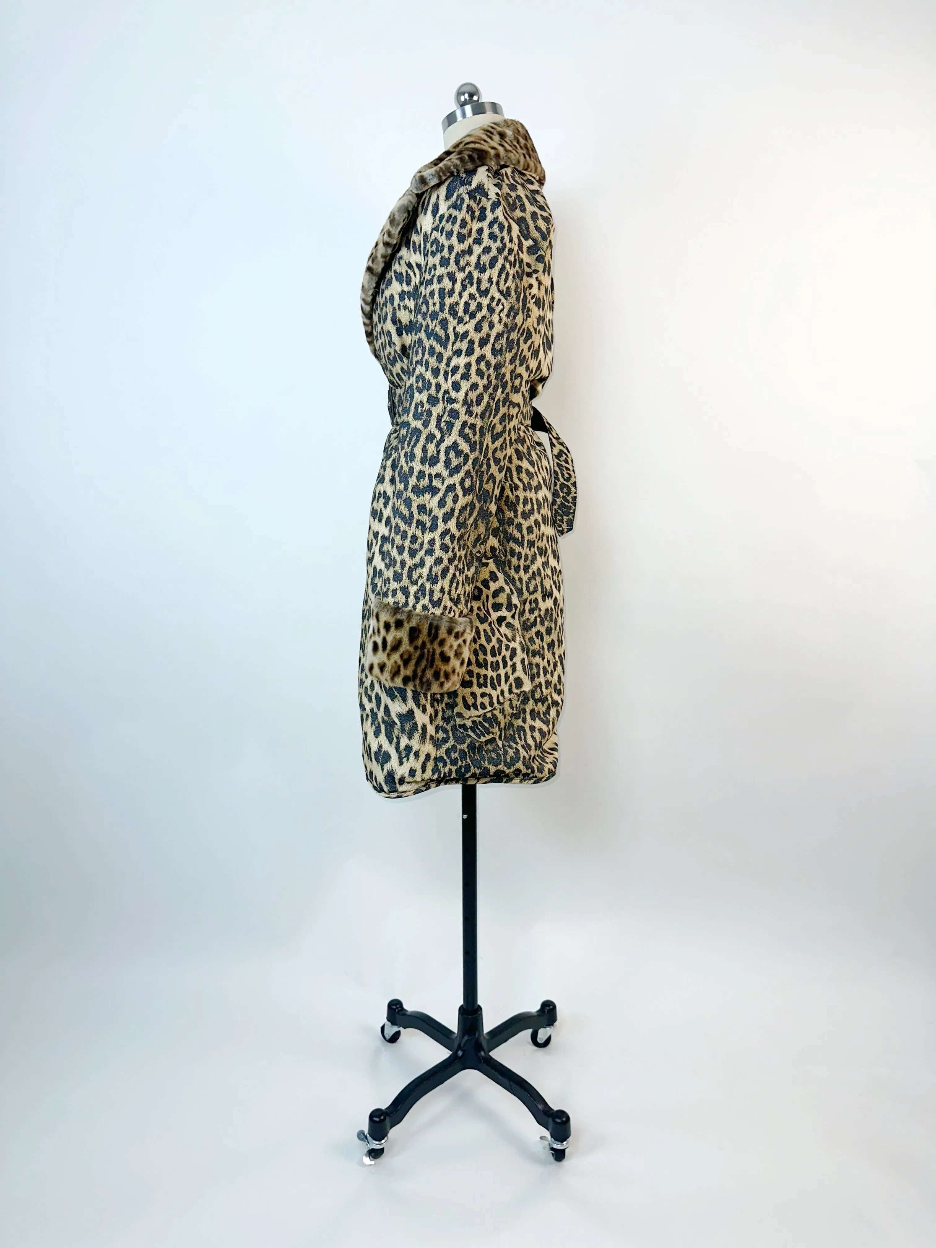 Jean Paul Gaultier FW 2019 Leopard Faux Fur Printed Coat