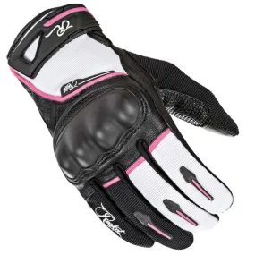 Joe Rocket Ladies Super Moto Short Hybrid Gloves Black/White/Pink