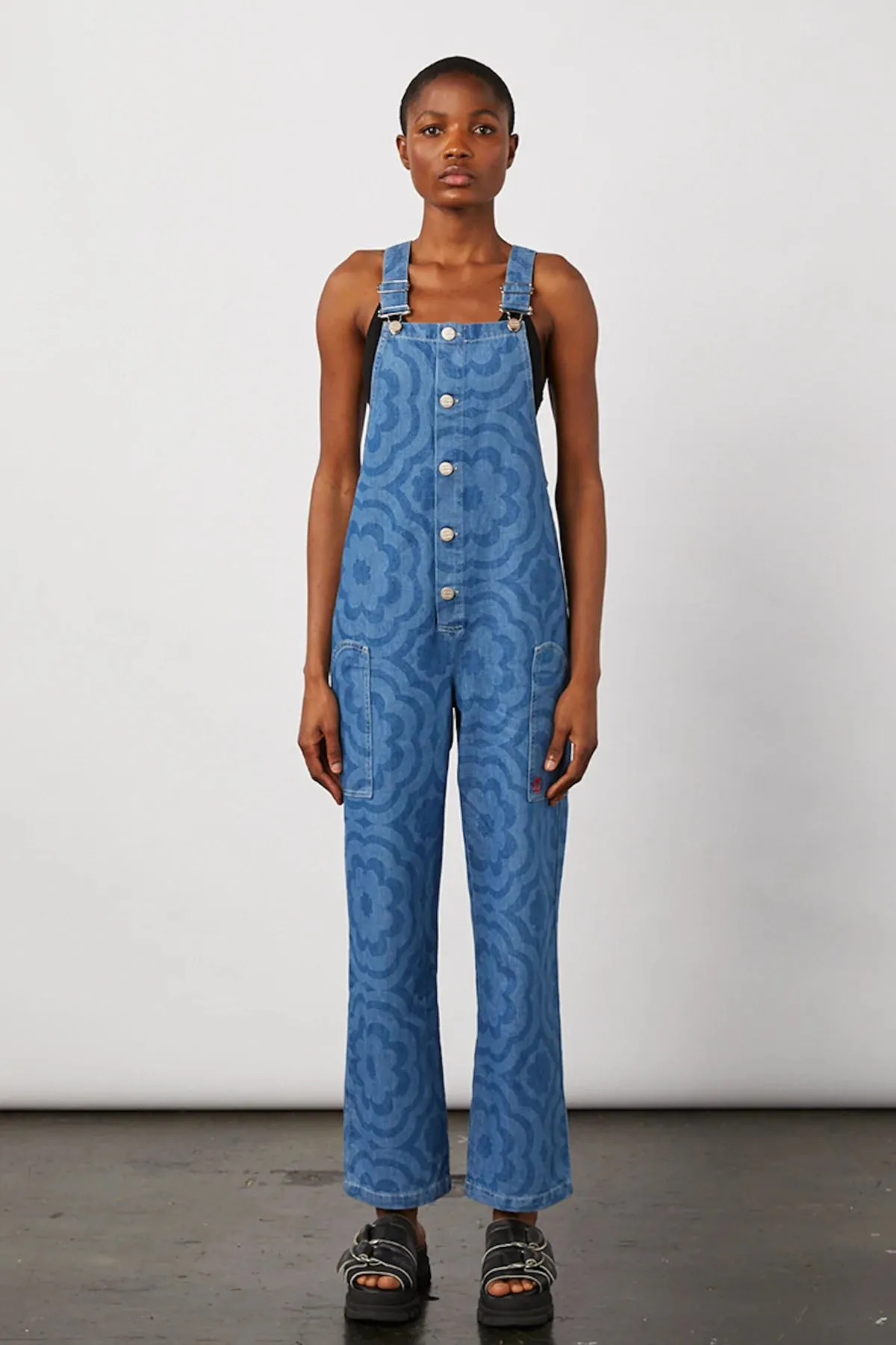 Joy Jumpsuit - Laser Flower Blue