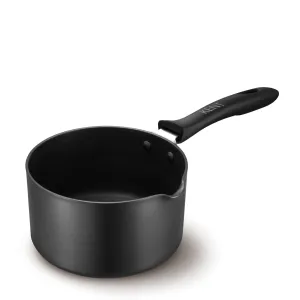 KENT Hard Anodised Sauce Pan |Non Reactive, Non Toxic, & Non staining Food Grade Surface| 3.25mm Thick Base for Uniform Heating| Cool Touch bakelite Handle |1.5L Capacity