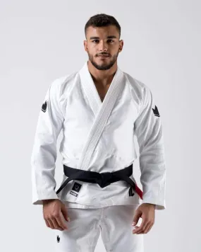 Kimono Brazilian Jiu Jitsu KINGZ The ONE - Alb (Centura Alba Inclusa)