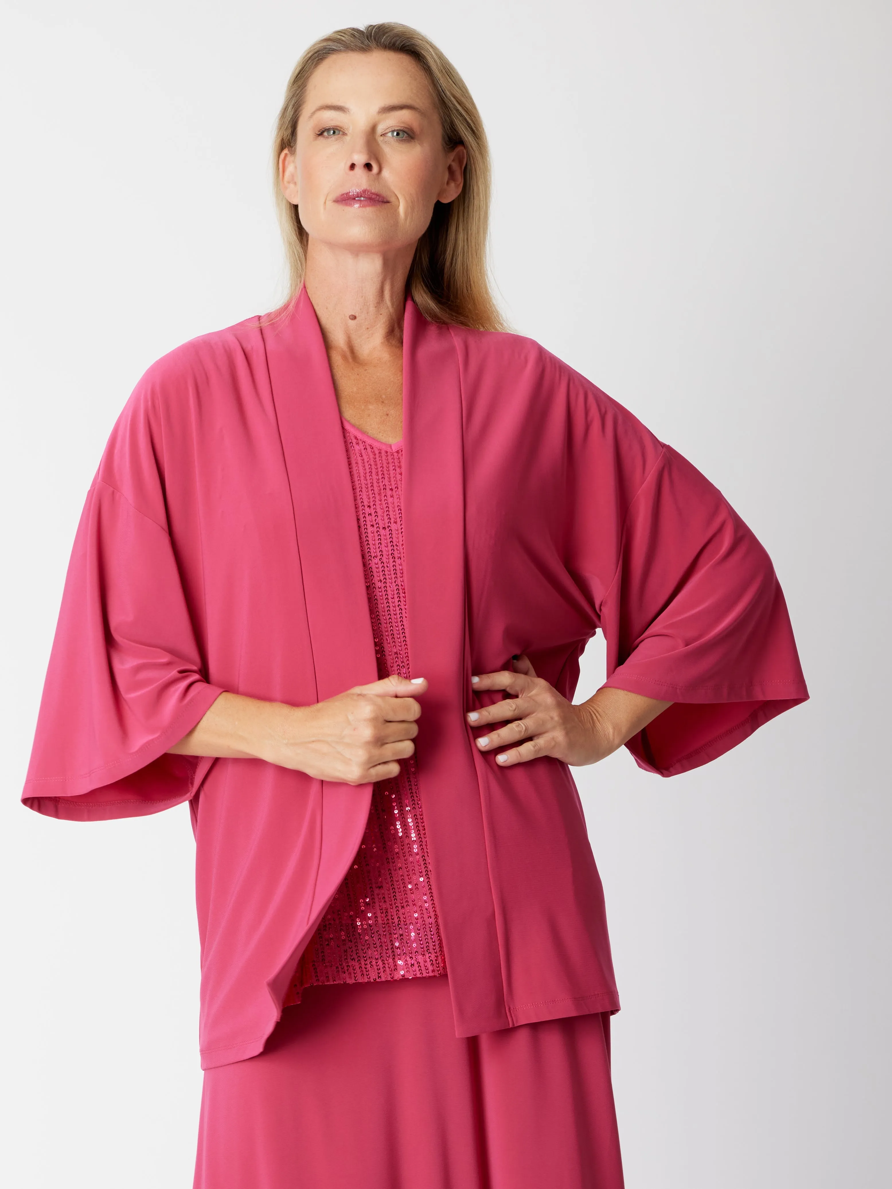 Kimono Jersey Jacket - 30565 Hotpink