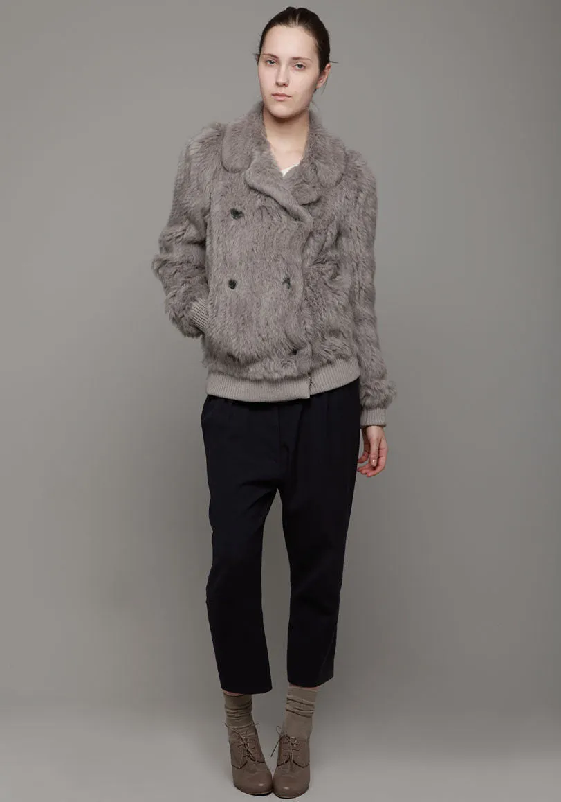 Knitted Rabbit Fur Coat