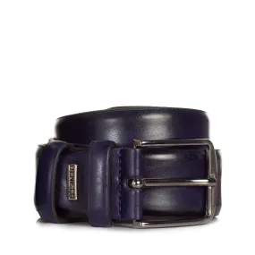 Leather Belt Navy