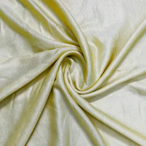 Lemon Yellow Gold Crush Soild Georgette Satin Fabric