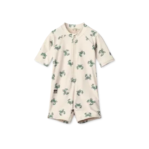 Liewood Max Printed Swimming Jumpsuit With Short Sleeves | Crab /Sandy