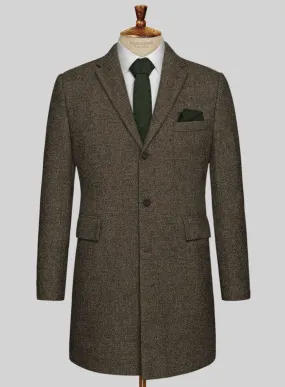 Light Weight Rust Brown Tweed Overcoat