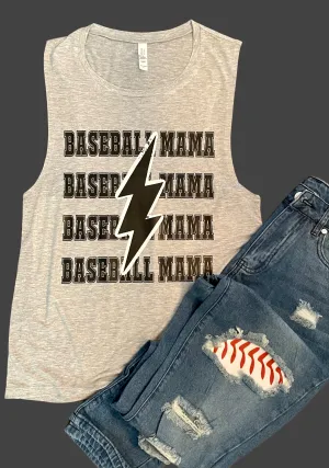 Lightening Baseball Mama Tank