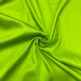 Lime Green Solid Cotton Satin Fabric