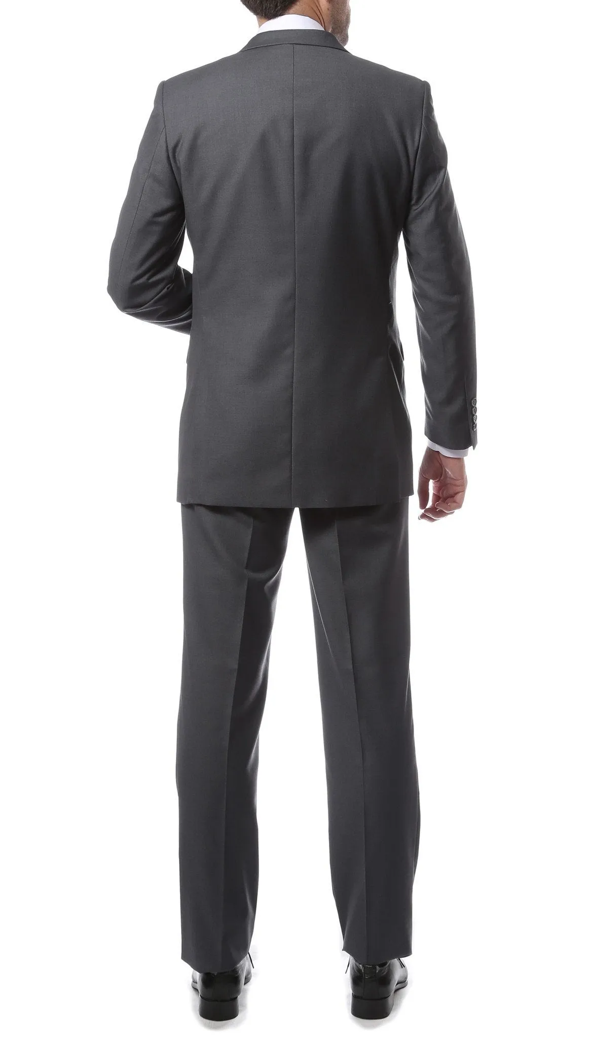 Mens 2 Button Heather Grey Regular Fit Suit