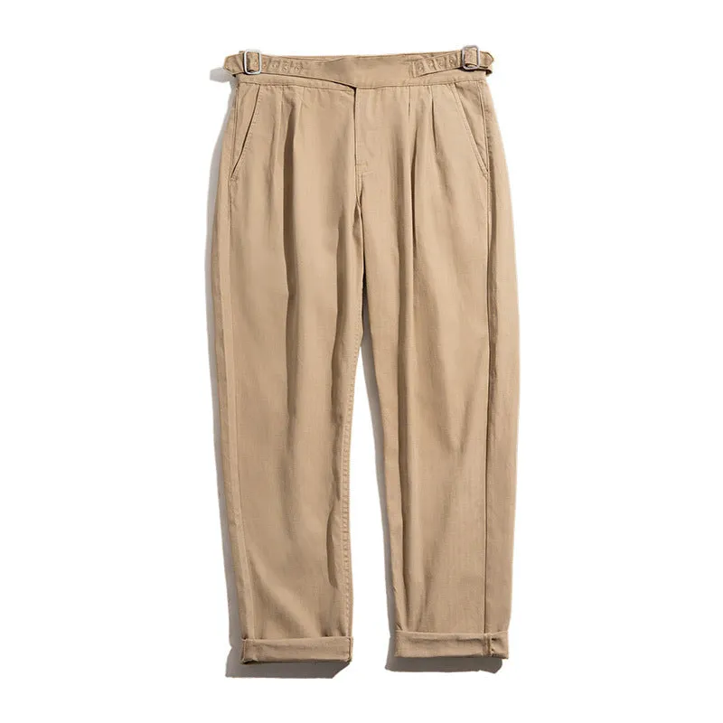 Men's American Retro Straight Casual Trousers