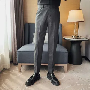 Men's Business British Casual Slim Suit Trousers