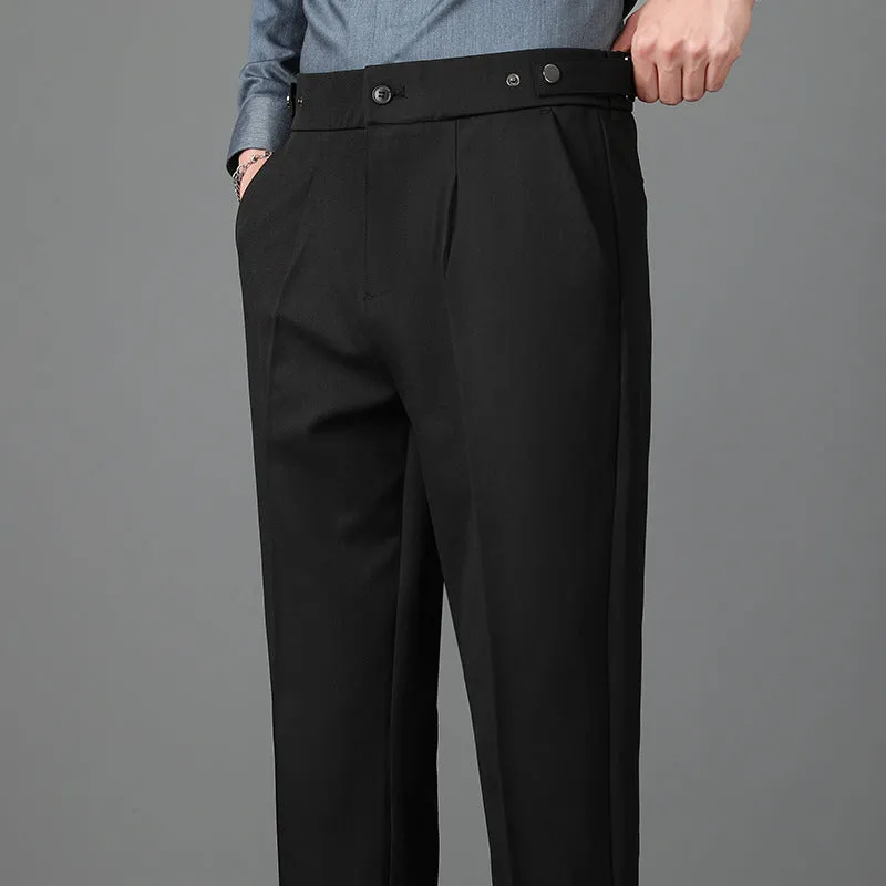 Men's Casual Business Elastic Waist Trousers