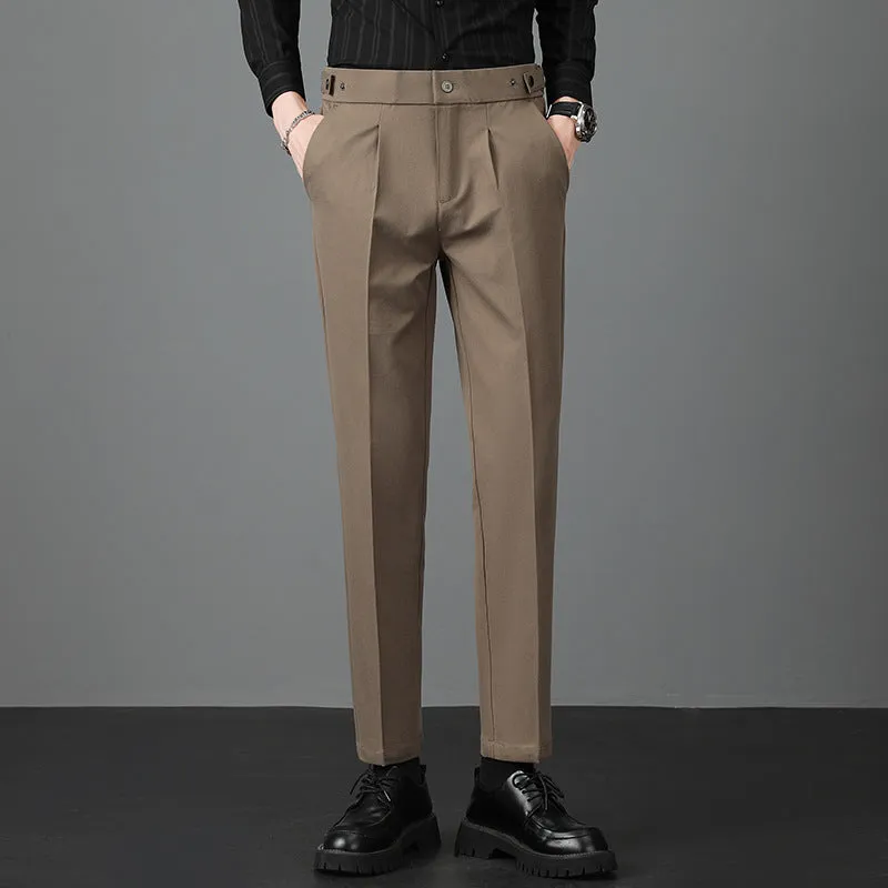 Men's Casual Business Elastic Waist Trousers