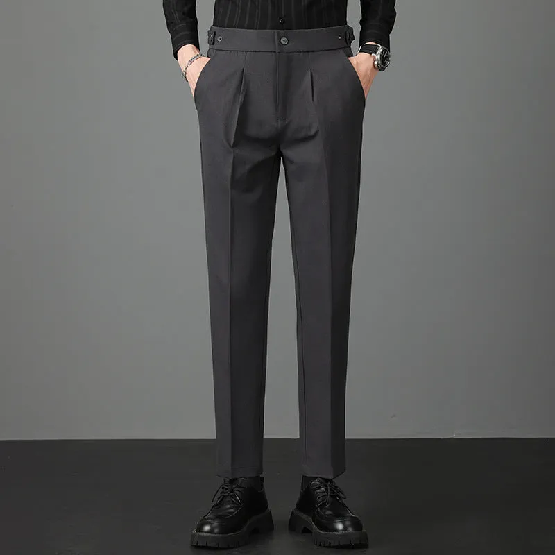 Men's Casual Business Elastic Waist Trousers