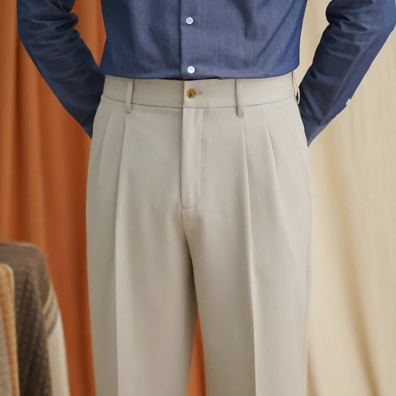 Men's Casual Business Straight Trousers