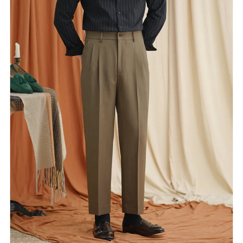 Men's Casual Business Straight Trousers