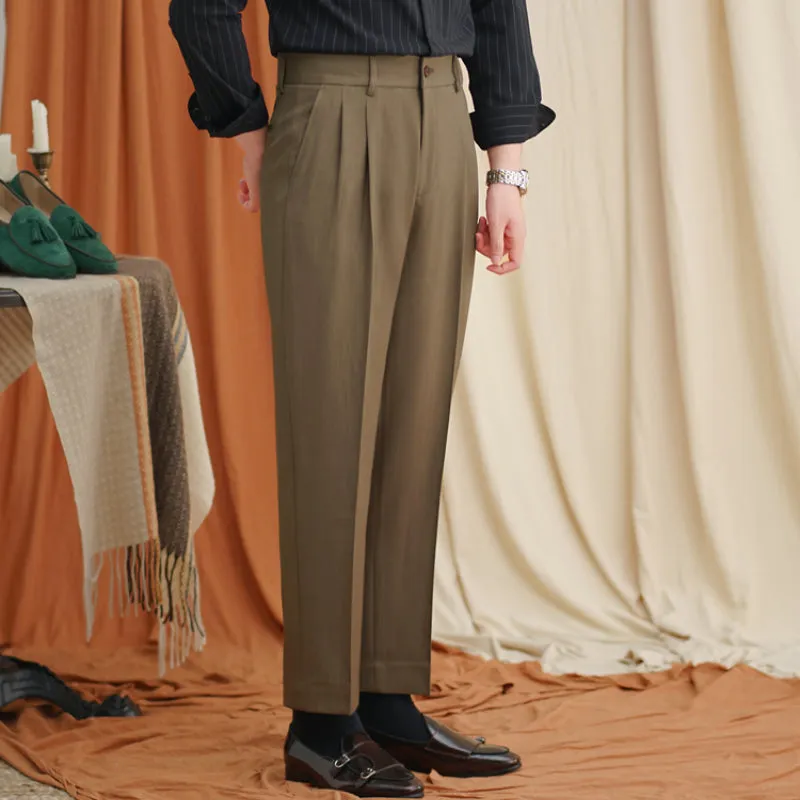 Men's Casual Business Straight Trousers