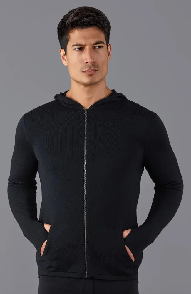 Mens Heavyweight Merino Activewear Hooded Jumper