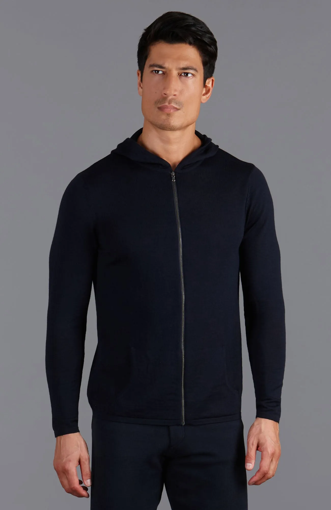 Mens Heavyweight Merino Activewear Hooded Jumper