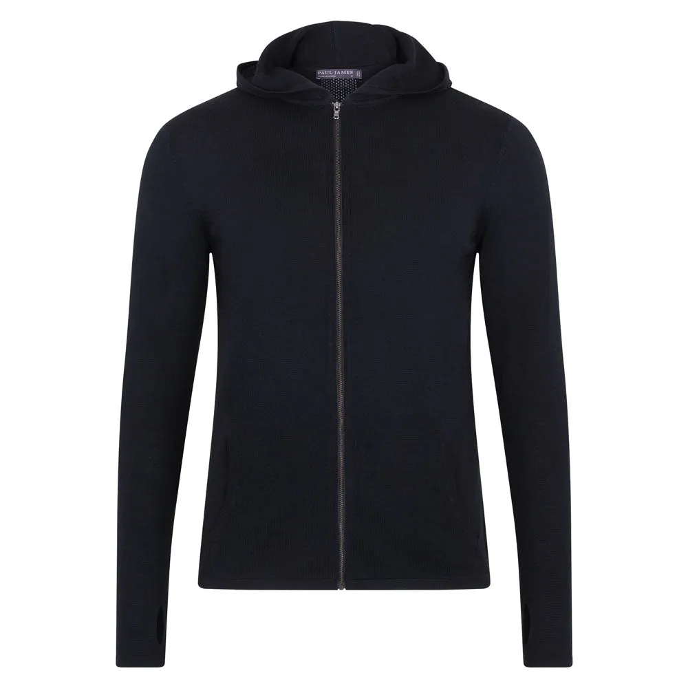 Mens Heavyweight Merino Activewear Hooded Jumper