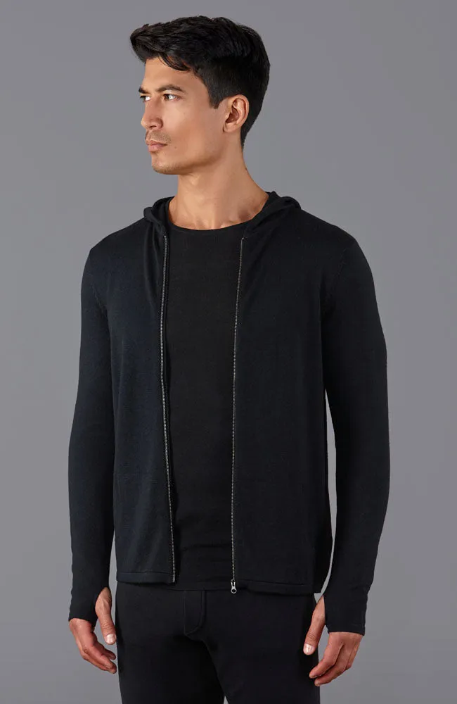 Mens Heavyweight Merino Activewear Hooded Jumper