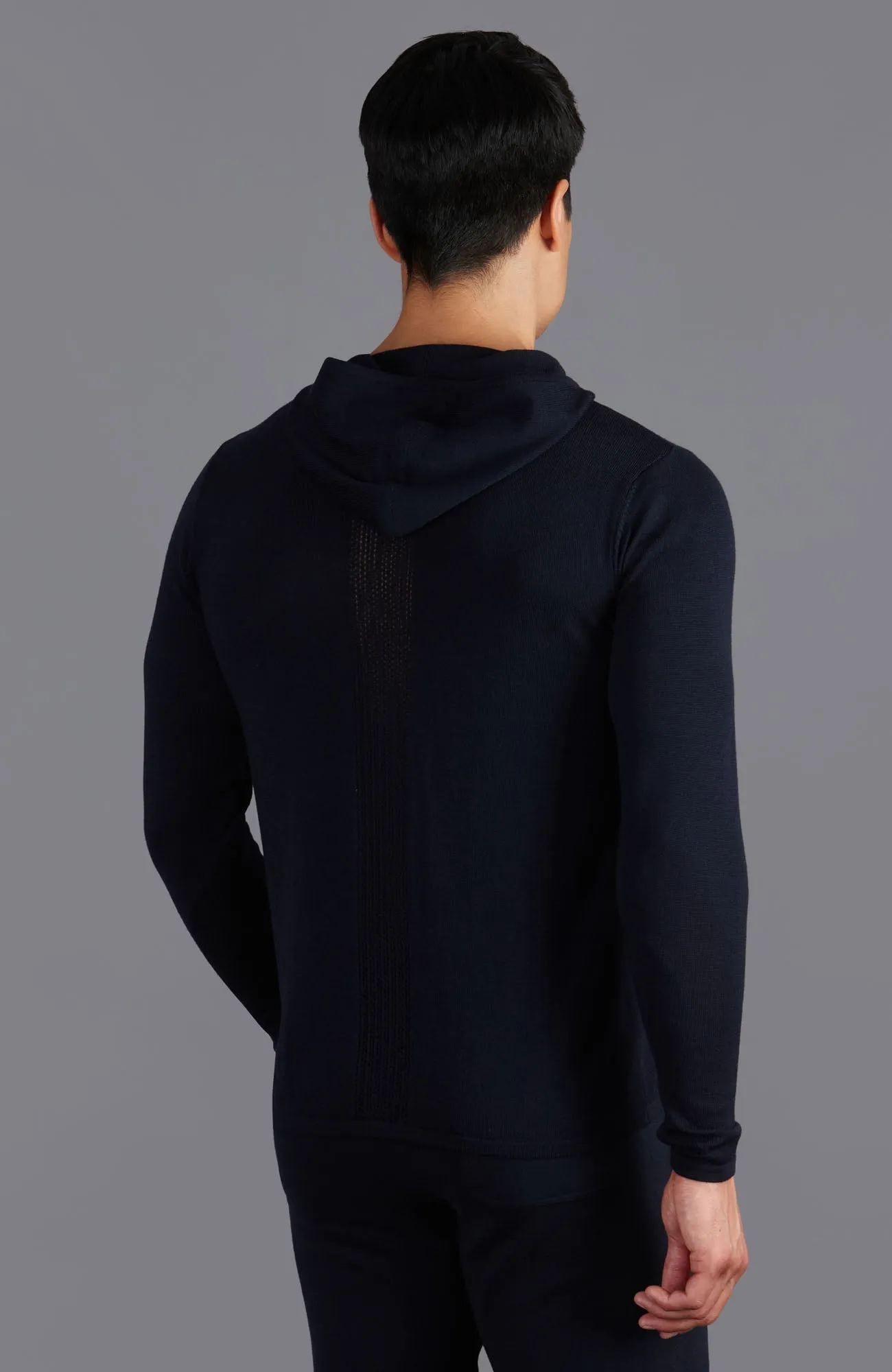 Mens Heavyweight Merino Activewear Hooded Jumper