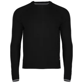 Mens Merino Crew Sweater (Black/Charcoal)