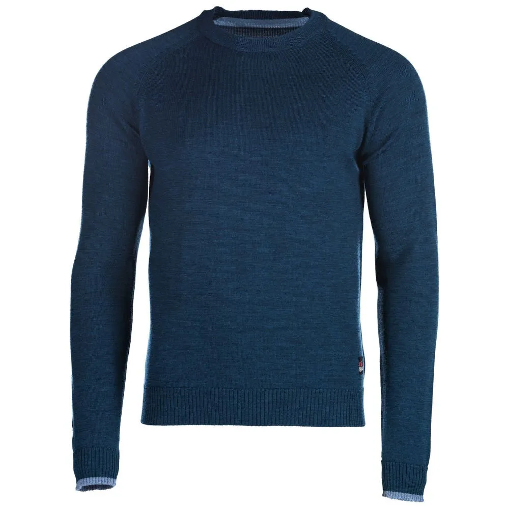 Mens Merino Crew Sweater (Petrol/Sky)