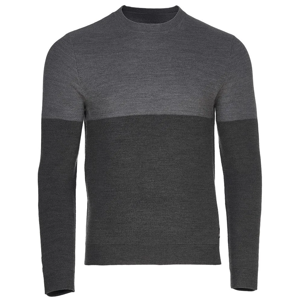 Mens Merino Honeycomb Sweater (Smoke/Charcoal)