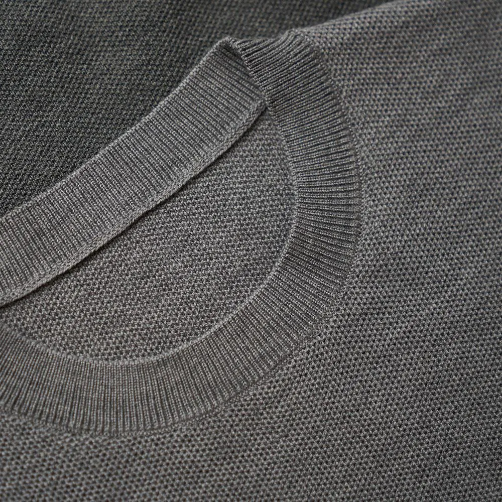 Mens Merino Honeycomb Sweater (Smoke/Charcoal)