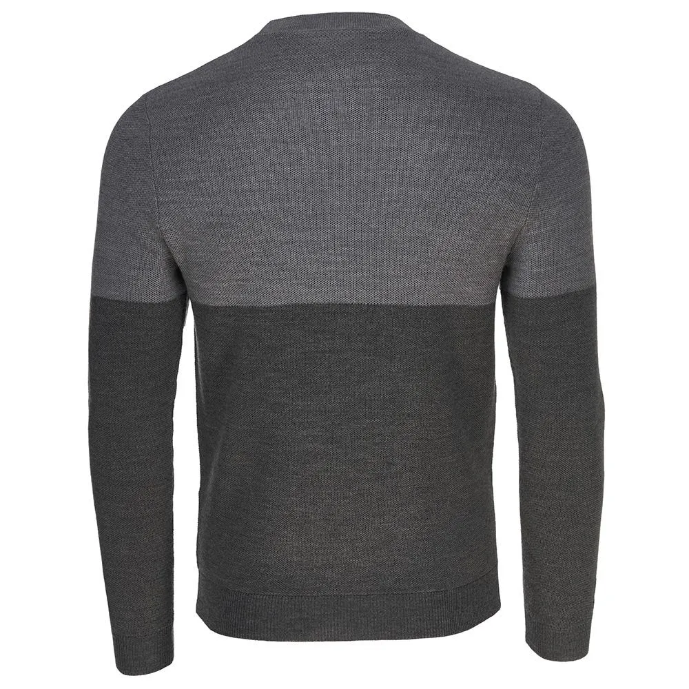 Mens Merino Honeycomb Sweater (Smoke/Charcoal)