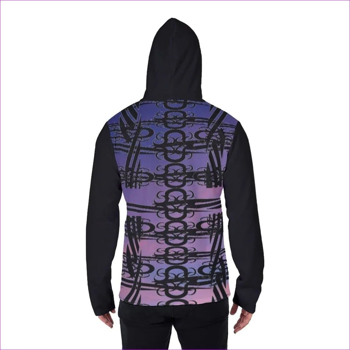 Midnight Aros Unisex Pullover Hoodie With Mask - Black