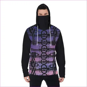 Midnight Aros Unisex Pullover Hoodie With Mask - Black