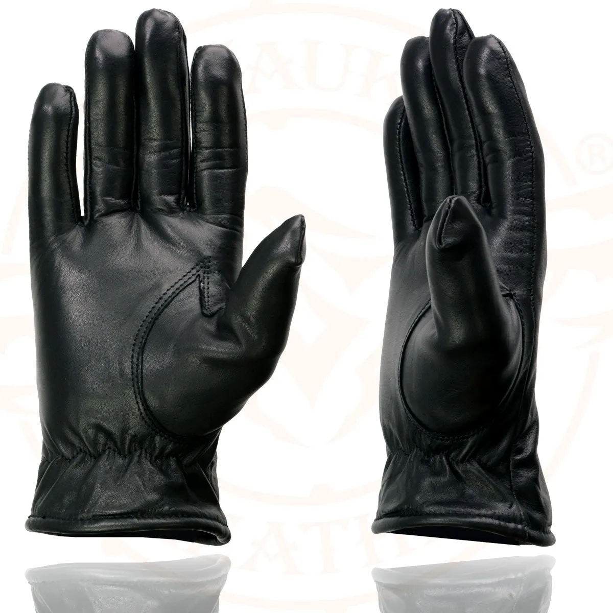 Milwaukee Leather SH234 Men's Black Thermal Lined Leather Motorcycle Hand Gloves W/ Sinch Wrist Closure