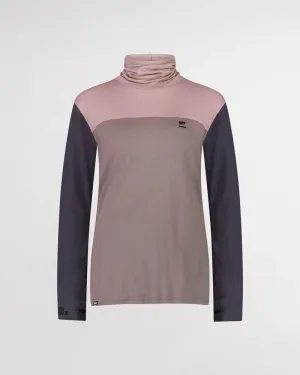 Mons Royale Yotei BF Women's High Neck Long Sleeve - Mauve Dust