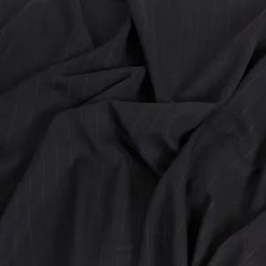 Navy Pinstripe Suiting Fabric 1476