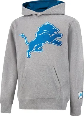 NFL Official Youth Super Soft Hoodie Sweatshirt Pullover - Warm Polyester Blend|Detroit Lions