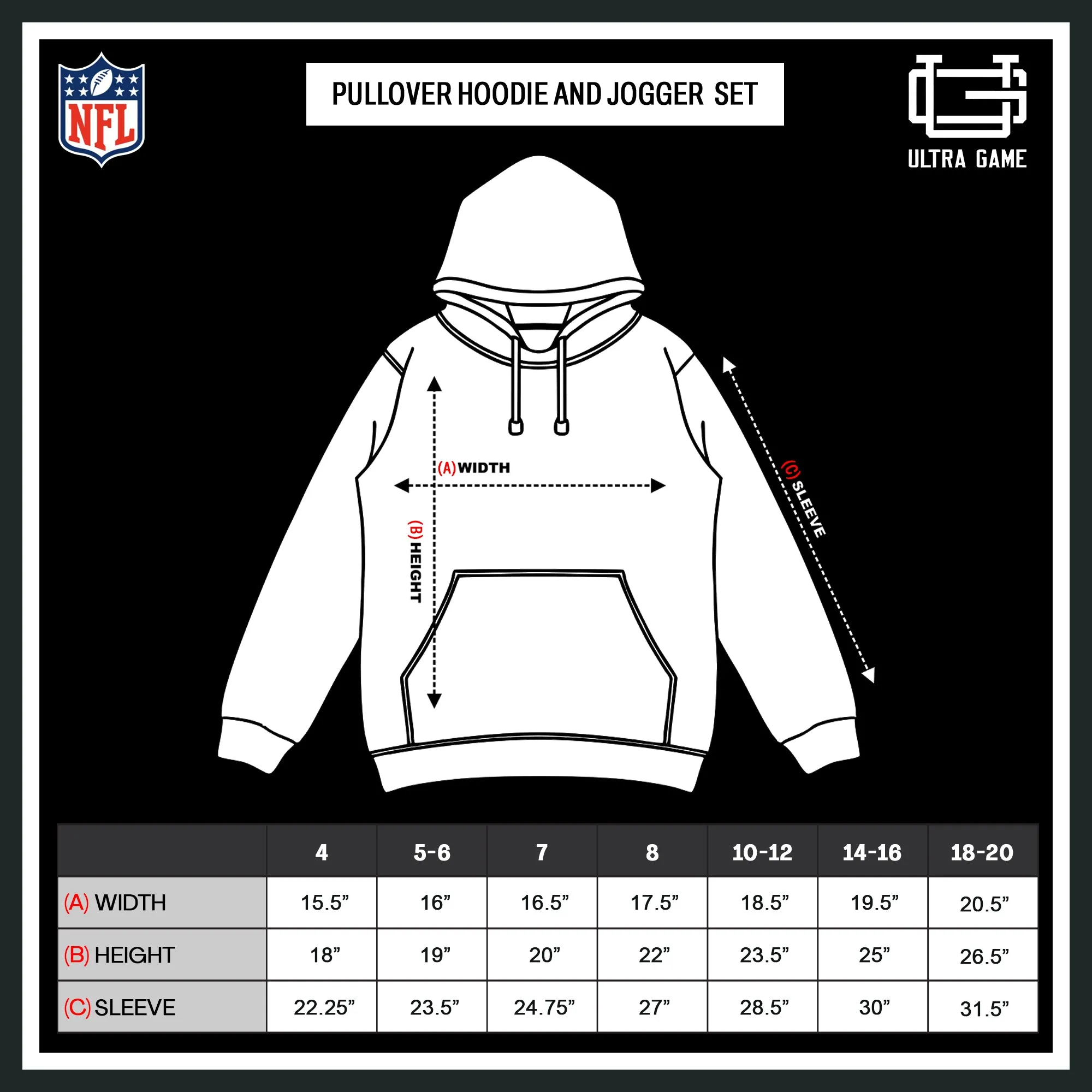 NFL Official Youth Super Soft Jogger & Hoodie Sweatshirt Set|Houston Texans