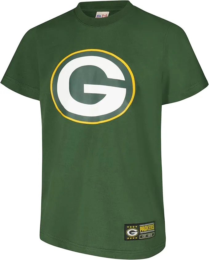 NFL Official Youth Super Soft T-Shirt & Hoodie Sweatshirt Set|Green Bay Packers